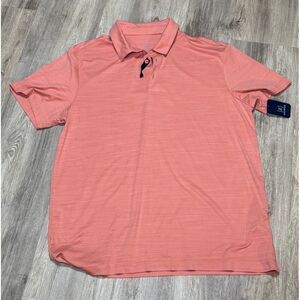 Men's George Brand XL stretch polo shirt soft material handsome salmon color NWT